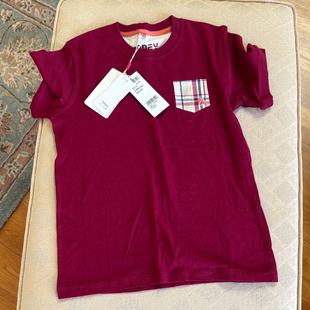 NWT Poney brand shirt, quality, soft, size 7-8